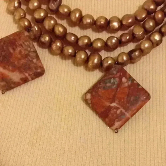 One of a kind pear stone necklace - Picture 2 of 4